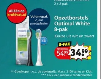 Kruidvat Opzetborstels optimal white aanbieding