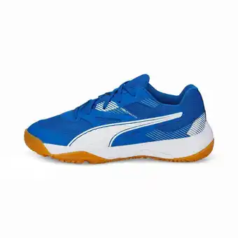 Decathlon Puma solarflash handbalschoenen kind blauw/wit aanbieding