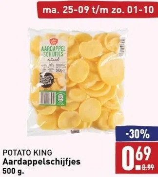 ALDI Potato king aardappelschijfjes aanbieding