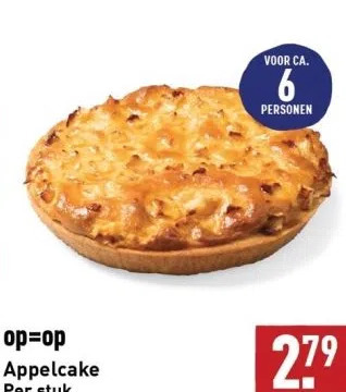 ALDI Op=op appelcake per stuk. aanbieding