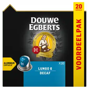 Dekamarkt Douwe egberts koffiecups lungo decaf sterkte 6 aanbieding