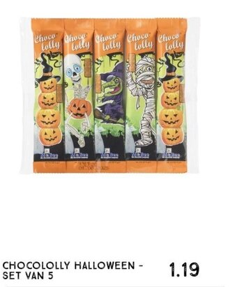 Xenos CHOCOLOLLY HALLOWEEN SET VAN 5 aanbieding