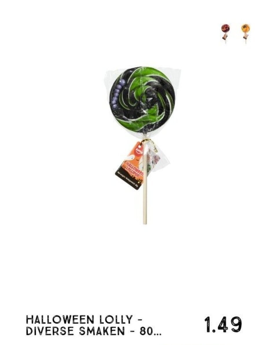 HALLOWEEN LOLLY DIVERSE SMAKEN 80 aanbieding bij Xenos