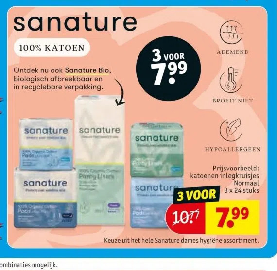Kruidvat Katoenen inlegkruisjes normaal aanbieding
