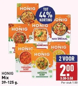 ALDI Honig mix 39-125 g. aanbieding