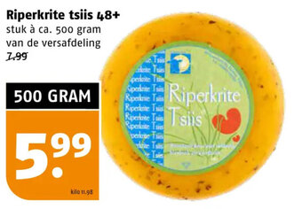 Poiesz Riperkrite tsiis 48+ 500 gram aanbieding
