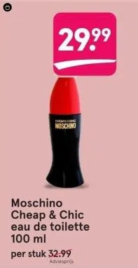 Etos Moschino cheap & chic eau de toilette 100 ml aanbieding