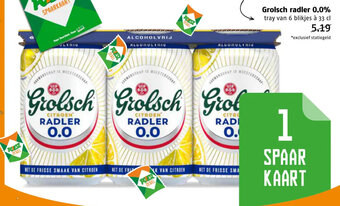 Poiesz Grolsch radler 0.0% 33 cl aanbieding