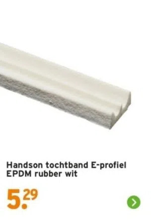 GAMMA Handson tochtband e-profiel epdm rubber wit aanbieding