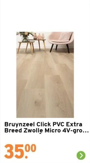 GAMMA Bruynzeel click pvc extra breed zwolle micro 4v-groef 5mm 2,50m² aanbieding