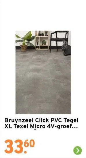 GAMMA Bruynzeel click pvc tegel xl texel micro 4v-groef 4mm 2,3m² aanbieding