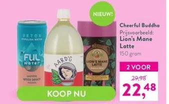 Holland & Barrett Cheerful buddha prijsvoorbeeld: lion's mane aanbieding