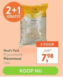 Holland & Barrett Neal's yard prijsvoorbeeld: havermout aanbieding