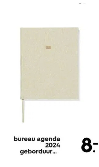 HEMA Bureau agenda 2024 geborduurde bloemen 26x21 aanbieding