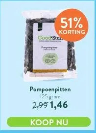 Holland & Barrett Pompoenpitten 125 gram aanbieding