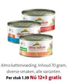 Intratuin Almo kattenvoeding. inhoud 70 gram, diverse smaken, alle varianten aanbieding