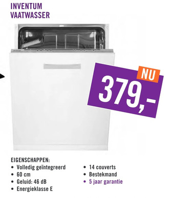 Keukendepot Inventum vaatwasser aanbieding