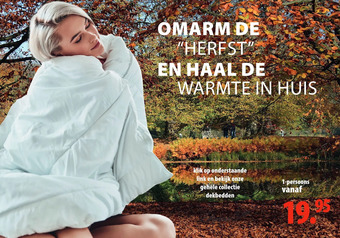 Lion Beddenshop Omarm de herfst en haal de warmte in huis aanbieding