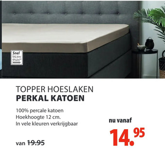 Lion Beddenshop Topper hoeslaken perkal katoen aanbieding
