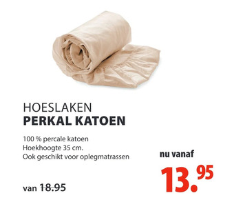 Lion Beddenshop Hoeslaken perkal katoen aanbieding