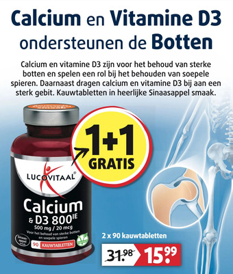 Lucovitaal Calcium en vitamine d3 aanbieding