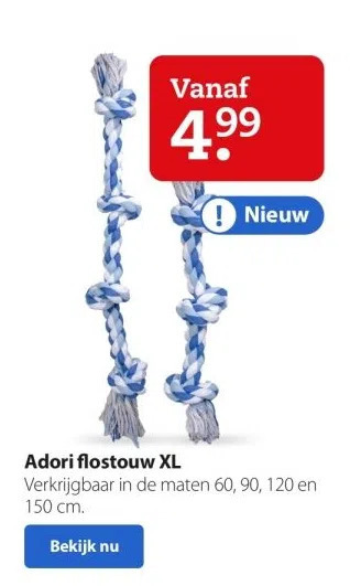 Pets Place Adori flostouw xl aanbieding