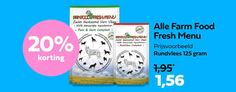 Plein.nl Alle Farm Food Fresh Menu  Rundvlees 125 gram aanbieding