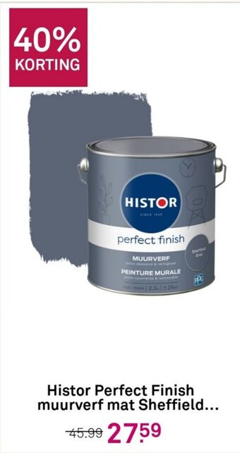 Karwei Histor Perfect Finish muurverf mat Sheffield aanbieding