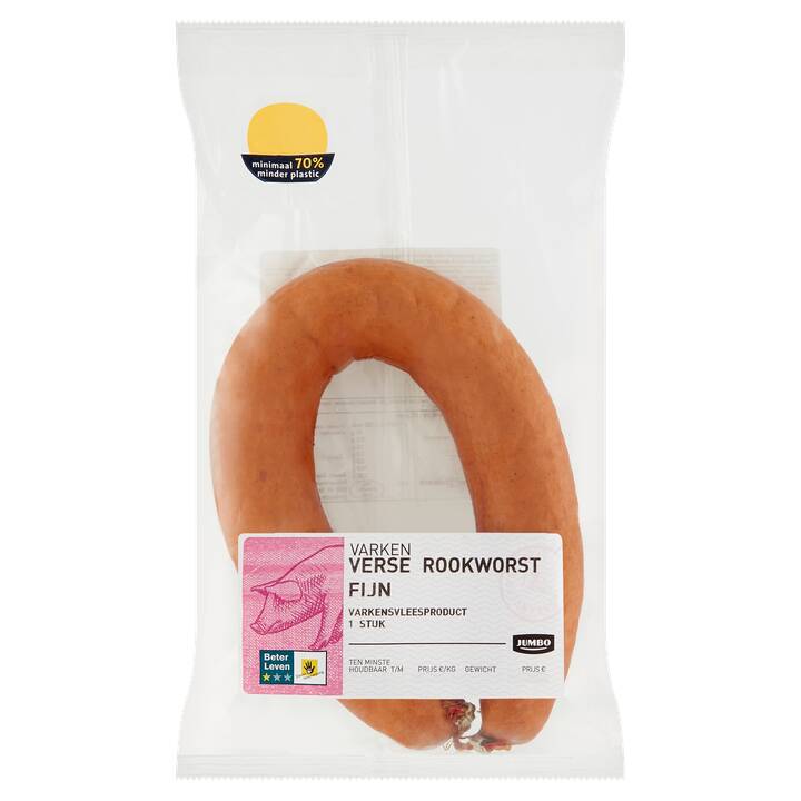 Jumbo verse rookworst fijn 250g aanbieding bij Jumbo