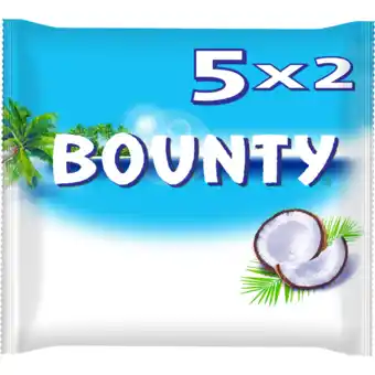 Jumbo Bounty melk chocolade kokos repen multipack 5 x 2 stuks aanbieding