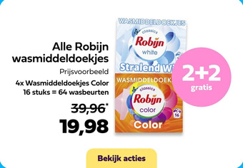 Plein.nl Alle Robijn wasmiddeldoekjes aanbieding