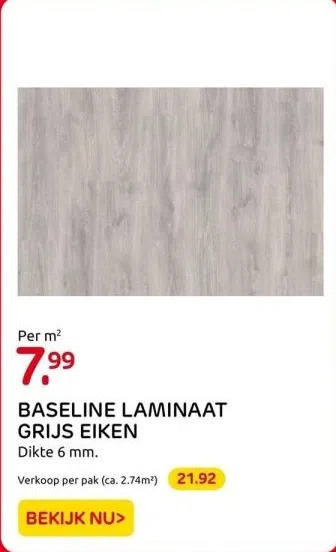 Praxis Baseline laminaat aanbieding