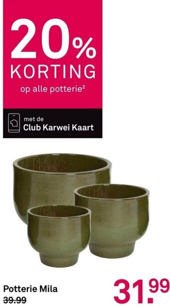 Karwei Potterie Mila aanbieding