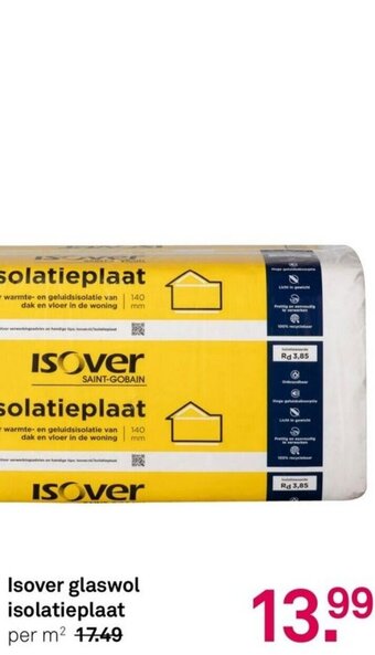 Karwei Isover glaswol isolatieplaat per m² aanbieding