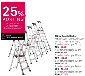 Karwei alle Altrex Double Decker huishoudtrappen¹ aanbieding