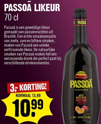 Dirck 3 PASSOÃ LIKEUR 70 cl aanbieding