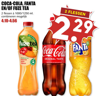MCD Supermarkt Coca-cola, fanta en/of fuze tea aanbieding