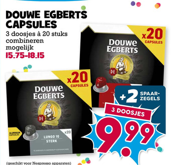 Boon`s Markt Douwe egberts capsules aanbieding