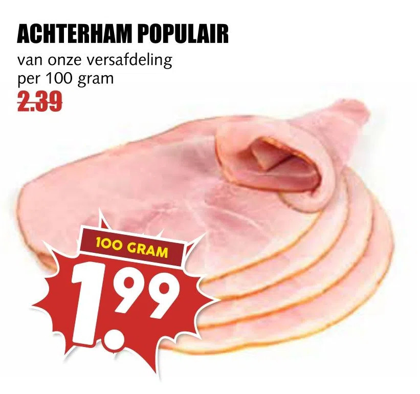 MCD Supermarkt Achterham populair aanbieding