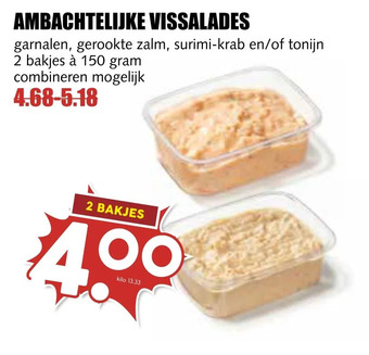 MCD Supermarkt Ambachtelijke vissalades aanbieding