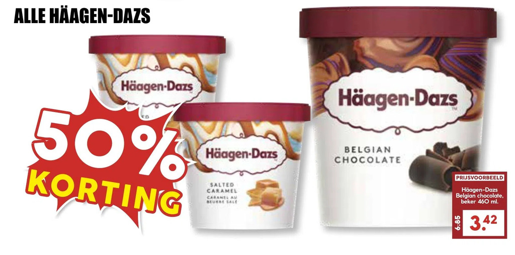 MCD Supermarkt Alle häagen-dazs aanbieding