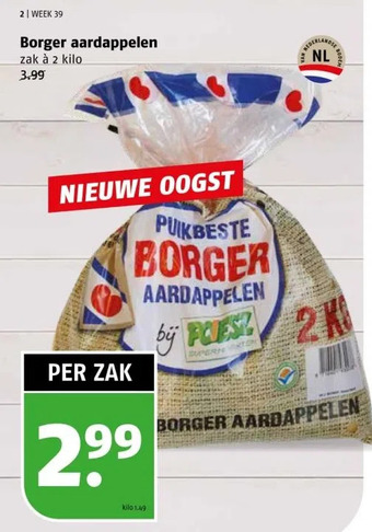Poiesz Borger aardappelen aanbieding