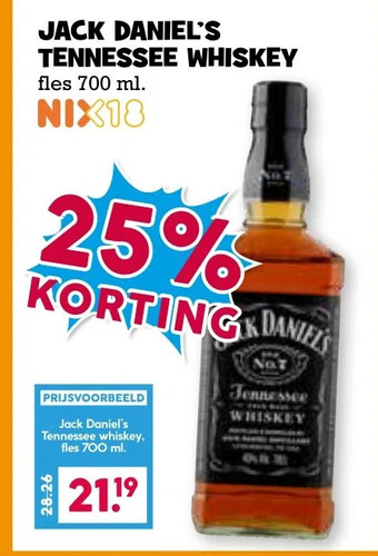 Boon`s Markt Jack daniel's tennessee whiskey aanbieding