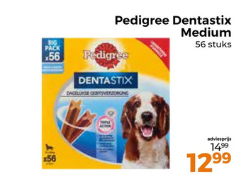 Trekpleister Pedigree dentastix medium aanbieding