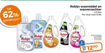 Trekpleister Robijn wasmiddel en wasverzachter aanbieding