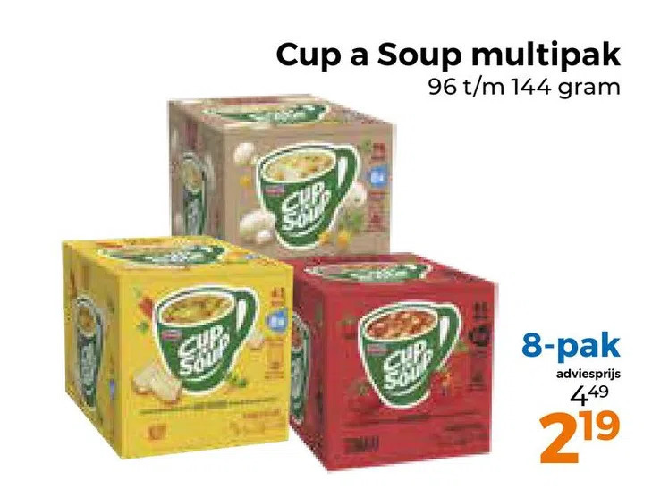 Trekpleister Cup a soup multipak aanbieding