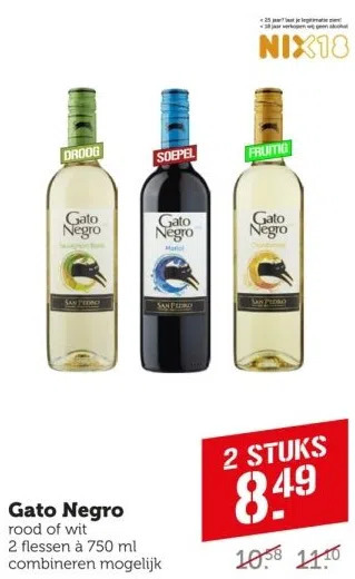 Coop Gato negro aanbieding