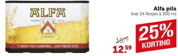 Coop Alfa pils aanbieding