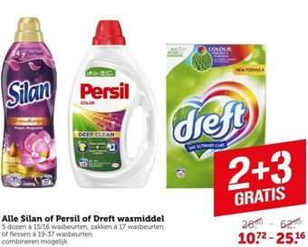 Coop Alle silan of persil of dreft wasmiddel aanbieding