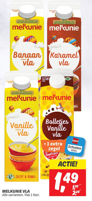 Dekamarkt Melkunie vla aanbieding